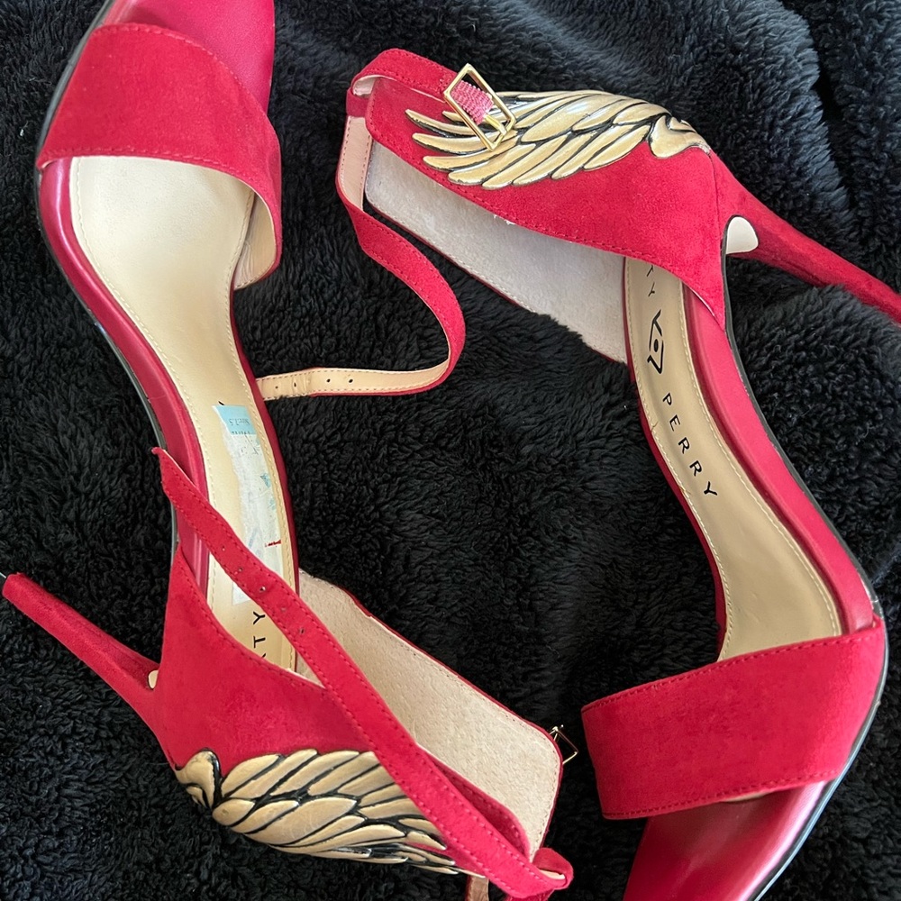 Katy perry red shoes gently used size 7.5